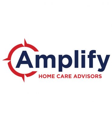 amplify home care advisors logo design