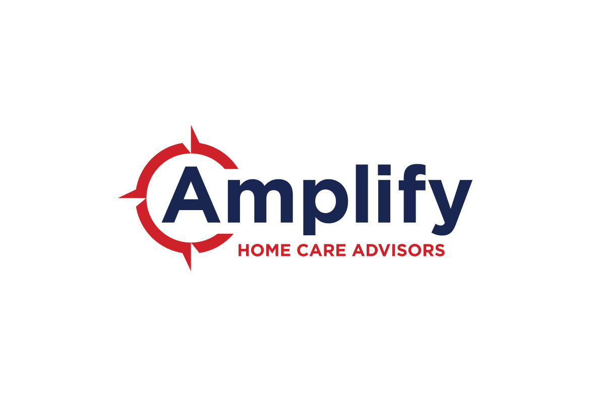 amplify home care advisors logo design